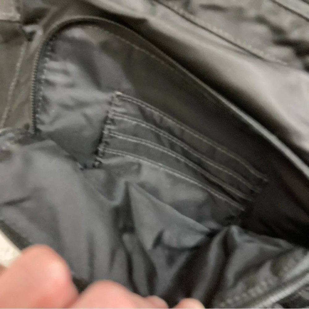 Tumi black nylon camera crossbody bag unisex